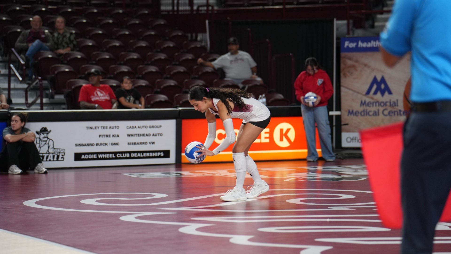 Bella Castro sets up for a serve