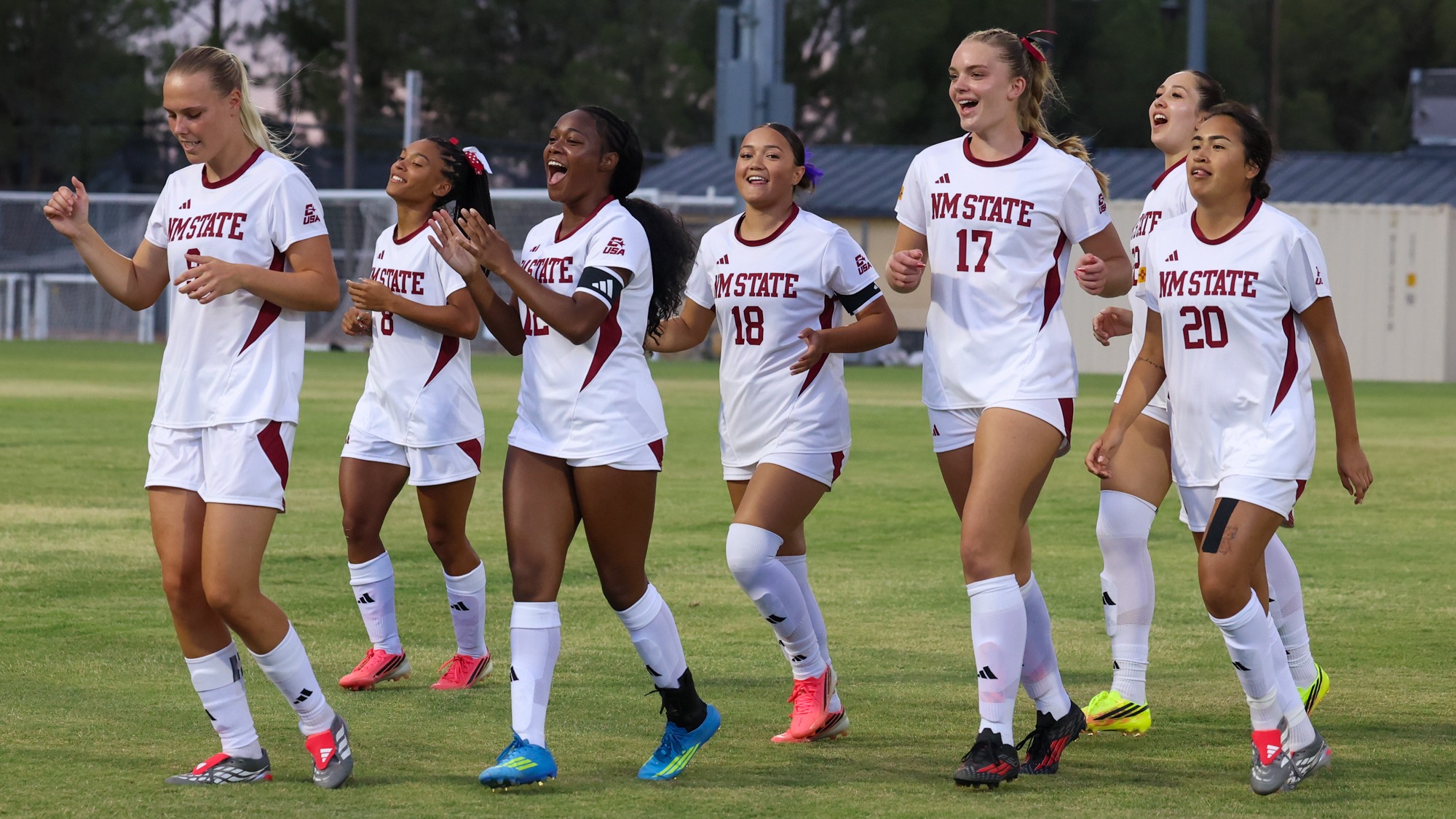 NM State getting ready pregame against GCU (8/6)