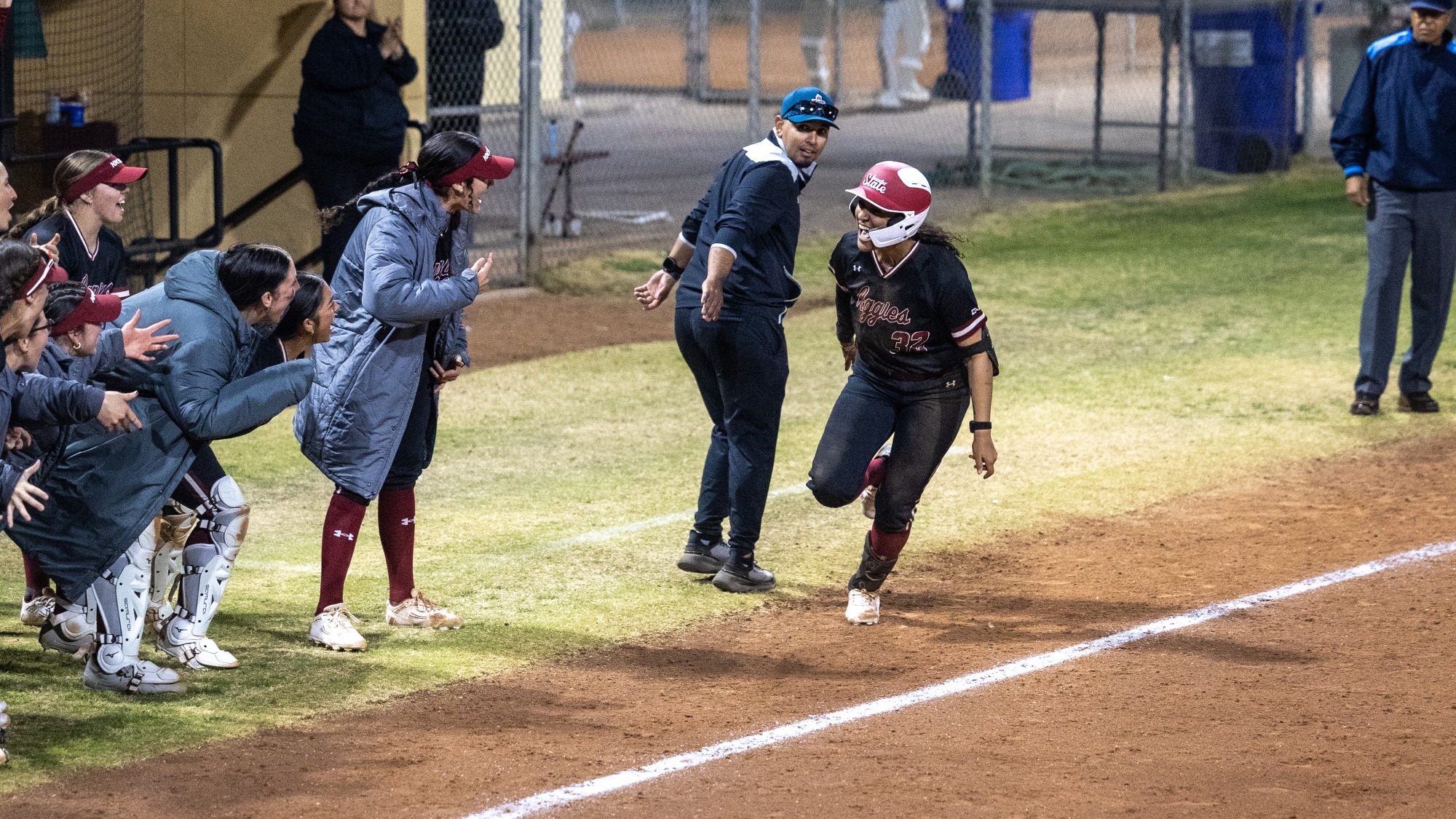 Devin Elam celebrates home run against UT Arlington on opening day in 2026