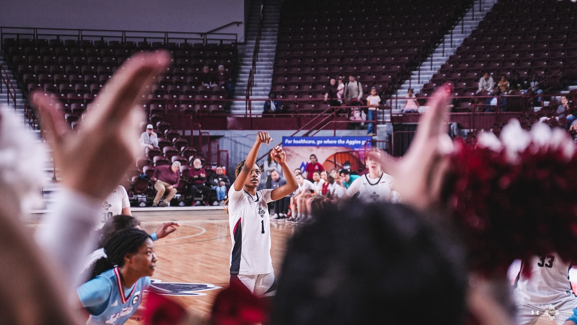 Imani Warren at the free-throw line against LA Tech (2/7)