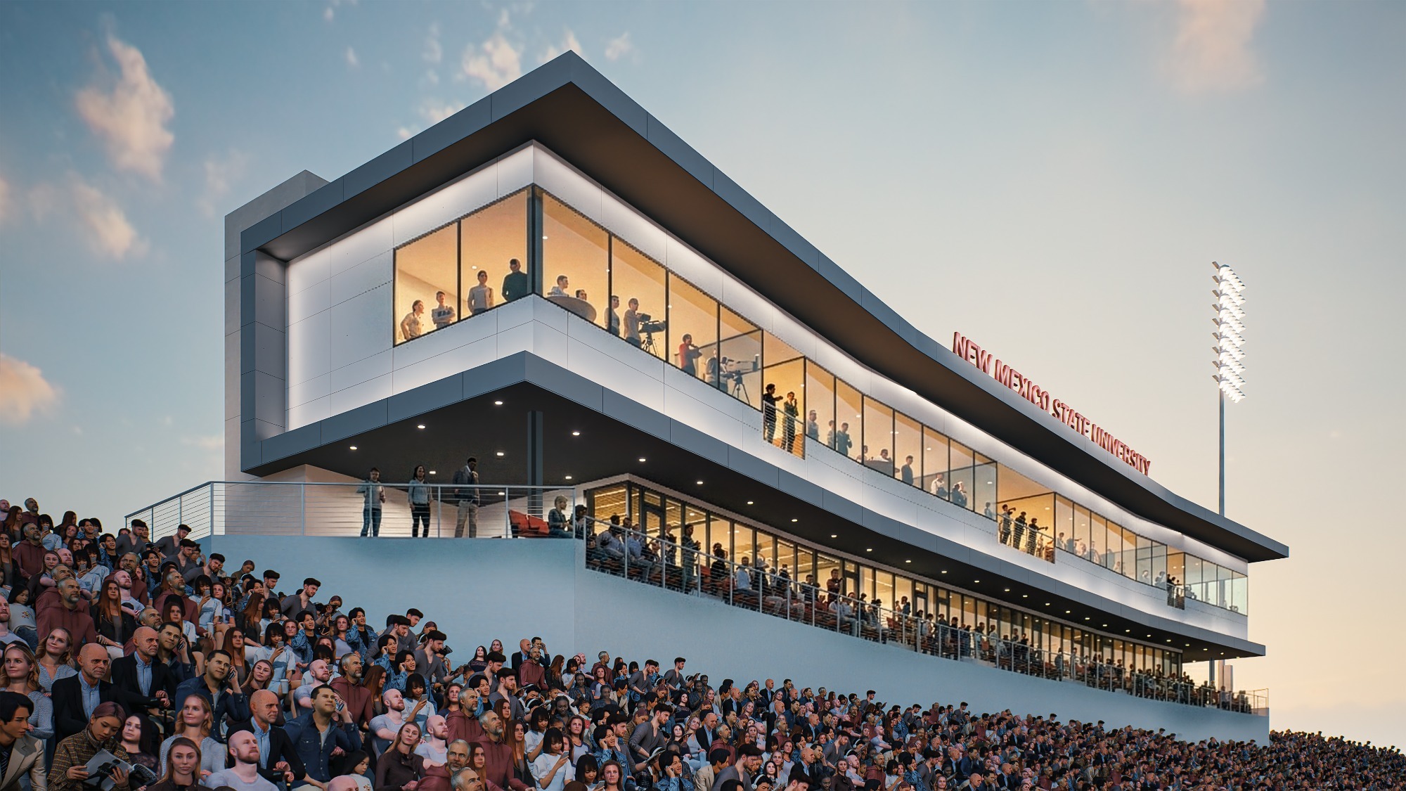 Press Box Premium Space Rendering