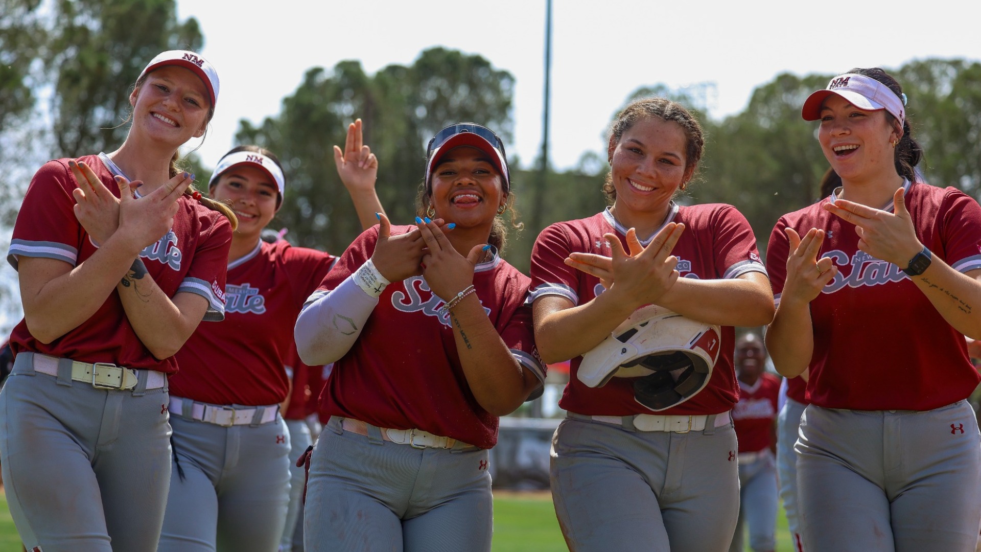 Aggies celebrate sweep over UTEP
