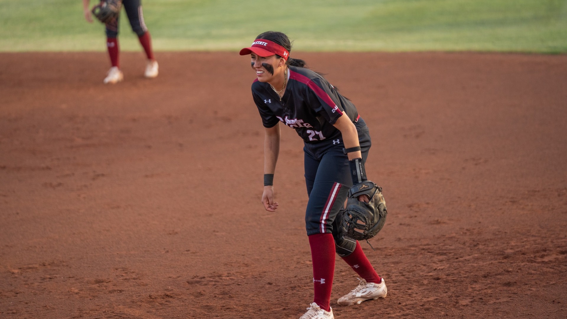 Lauren Garcia mans 1st base