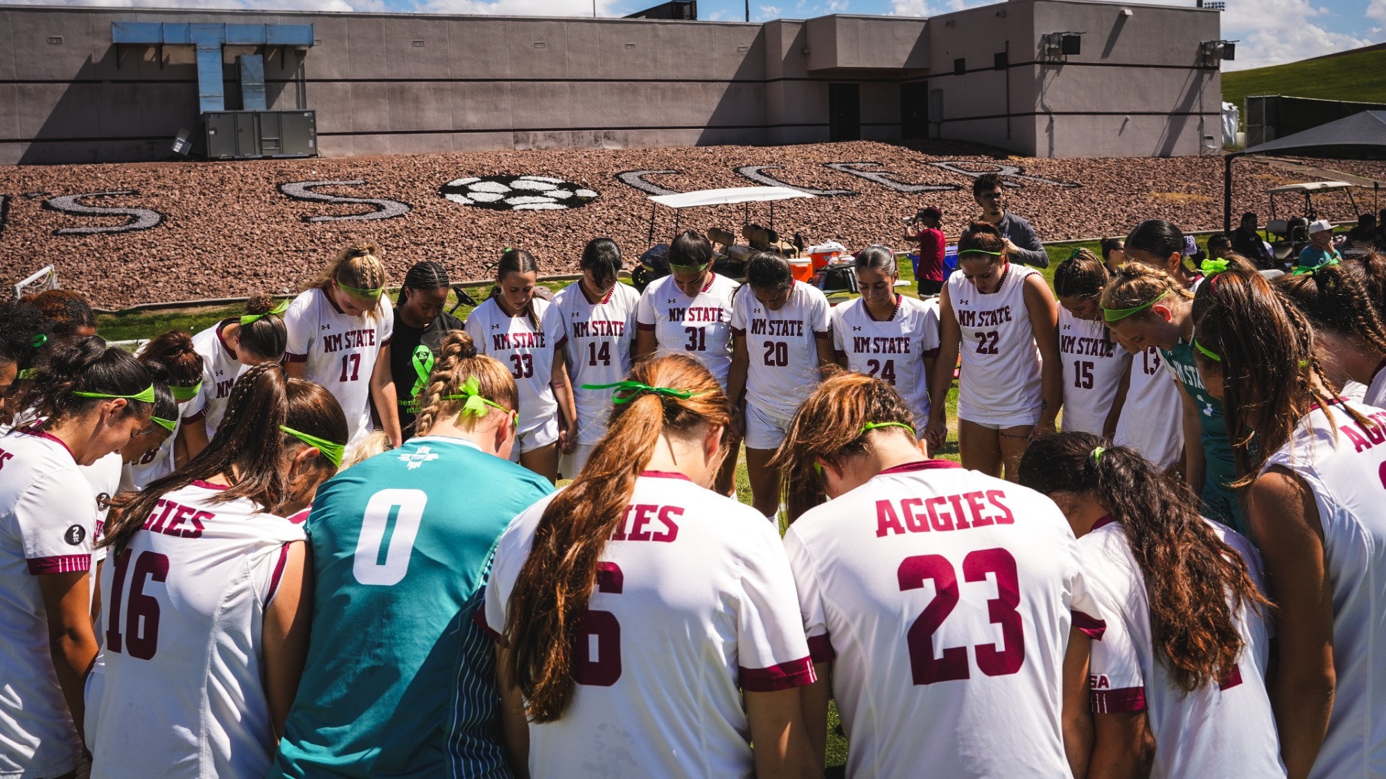 Team huddle against Liberty