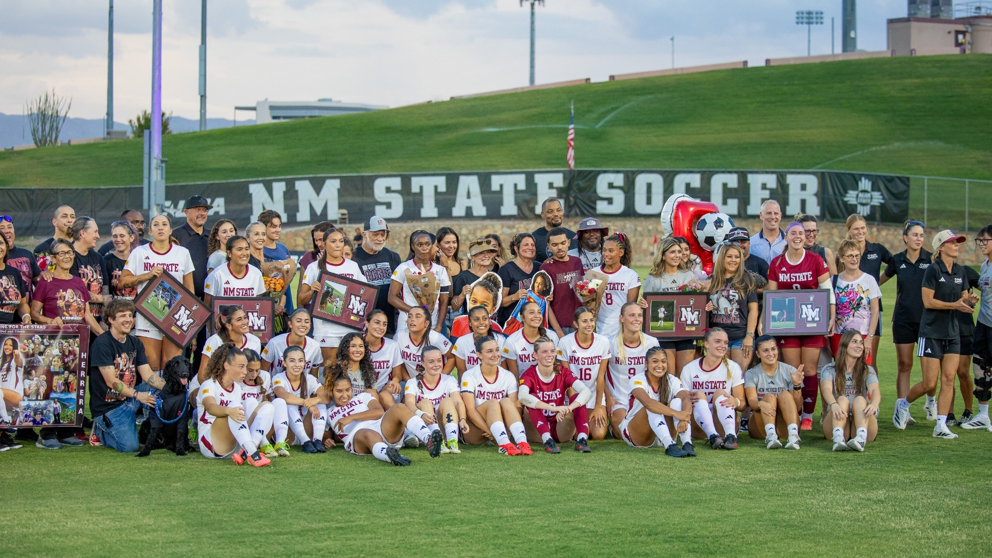 NM State Team photo on Senior Night against UTEP (9/17)