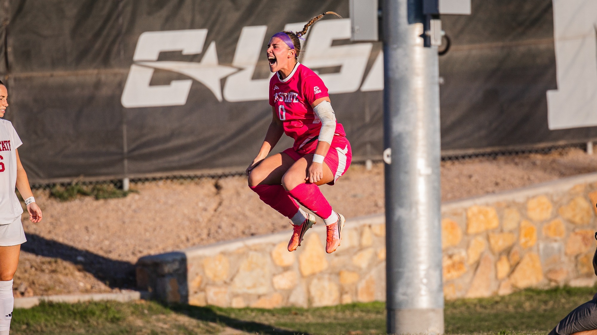Karolanne Lafortune ahead of the NM State starting lineups (9/27)
