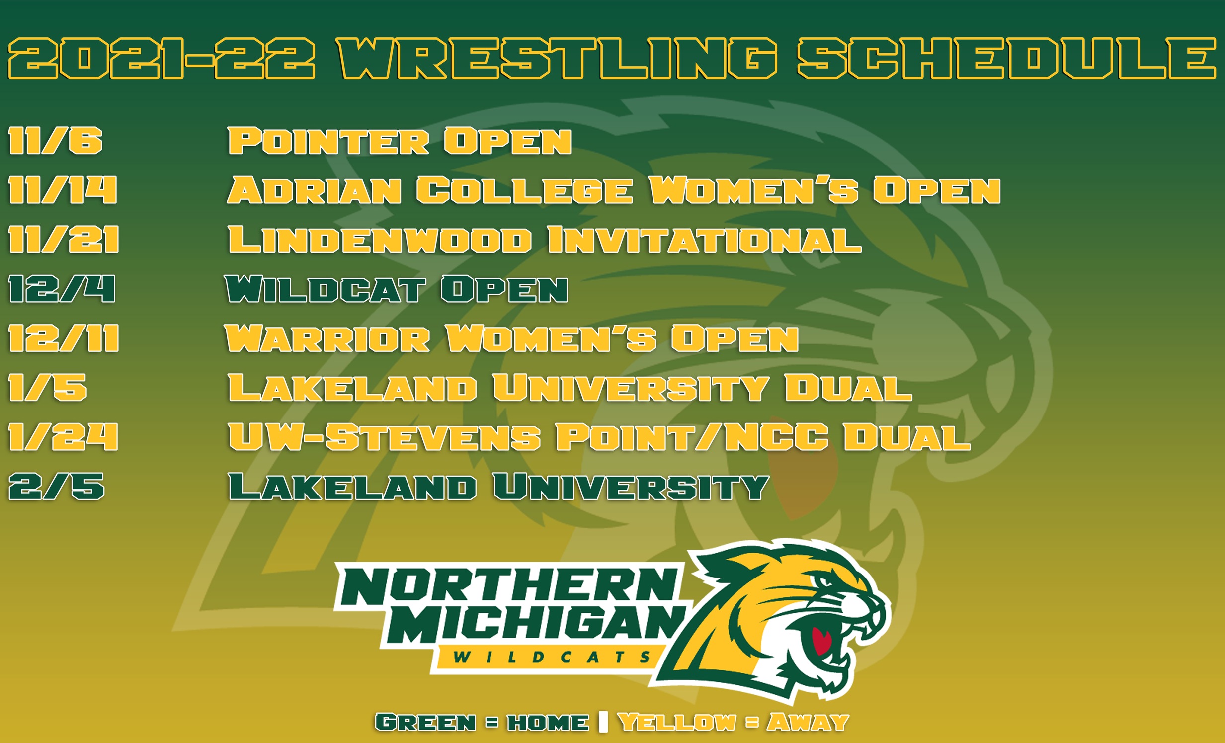 202122 Inaugural Women's Wrestling Schedule Released Northern