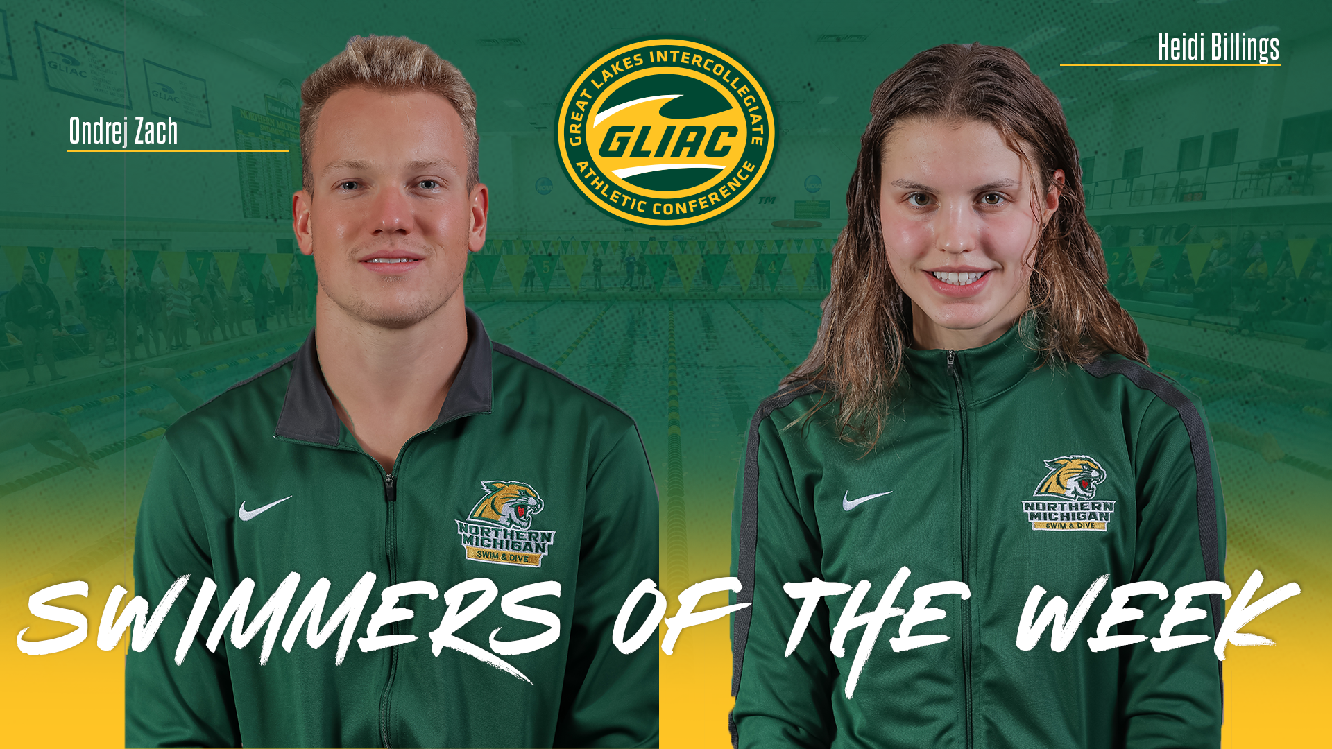 Heidi Billings and Ondrej Zach Won Swimmers of the Week