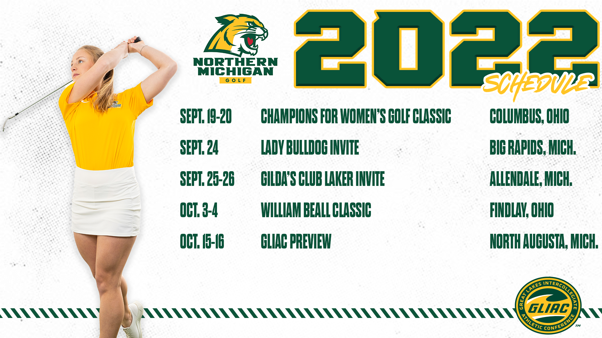 Women's Golf Reveals 2022 Fall Schedule Northern Michigan University