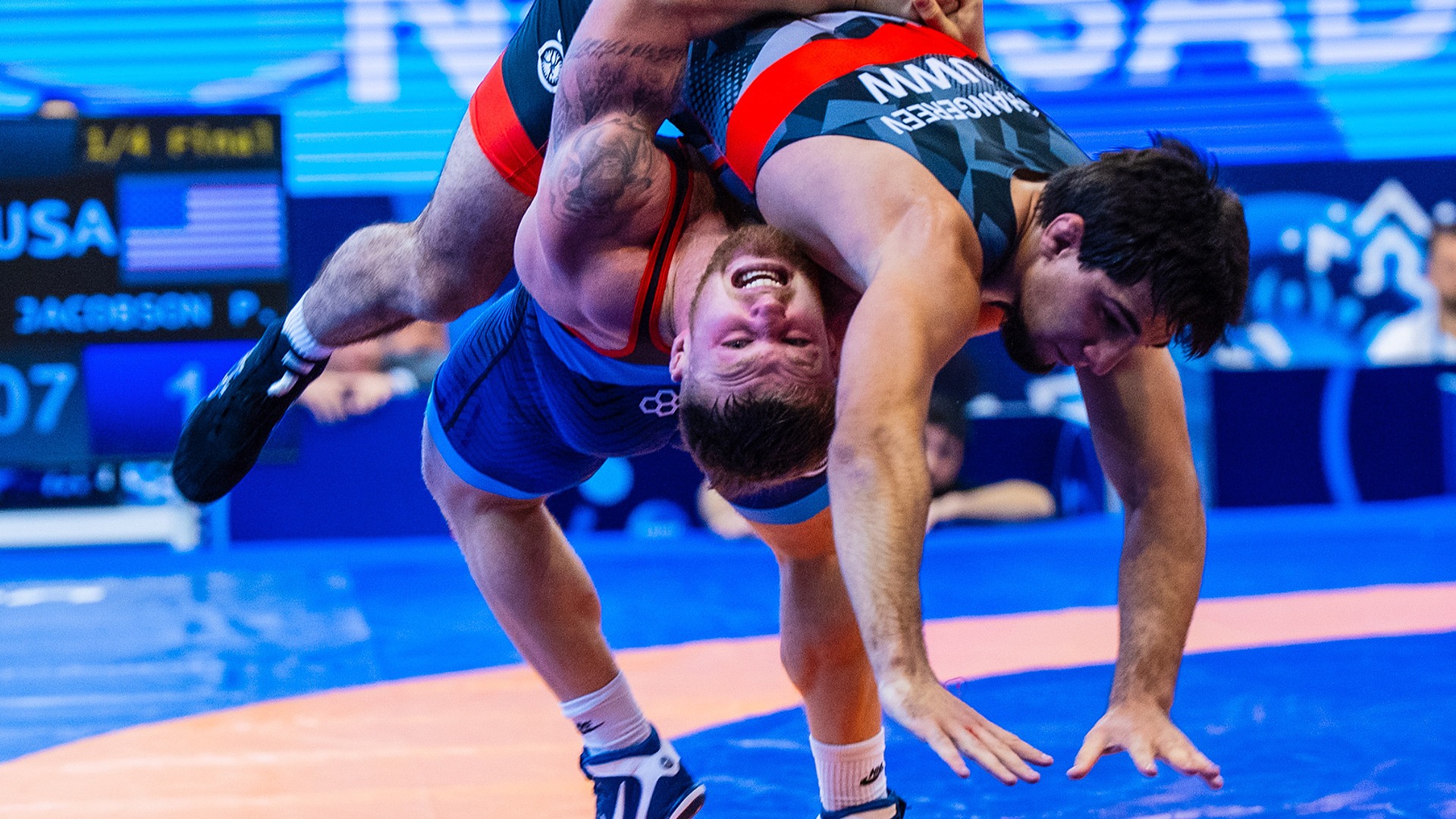 Payton Jacobson takes down an opponent