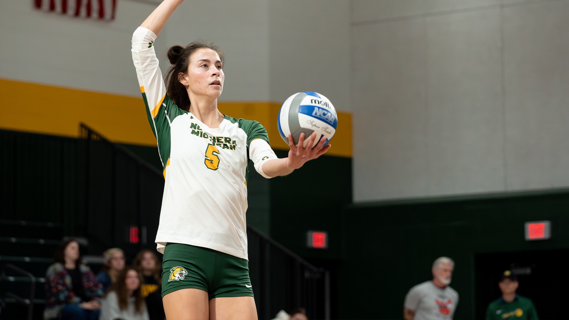 McKenzie Gruner serving the ball