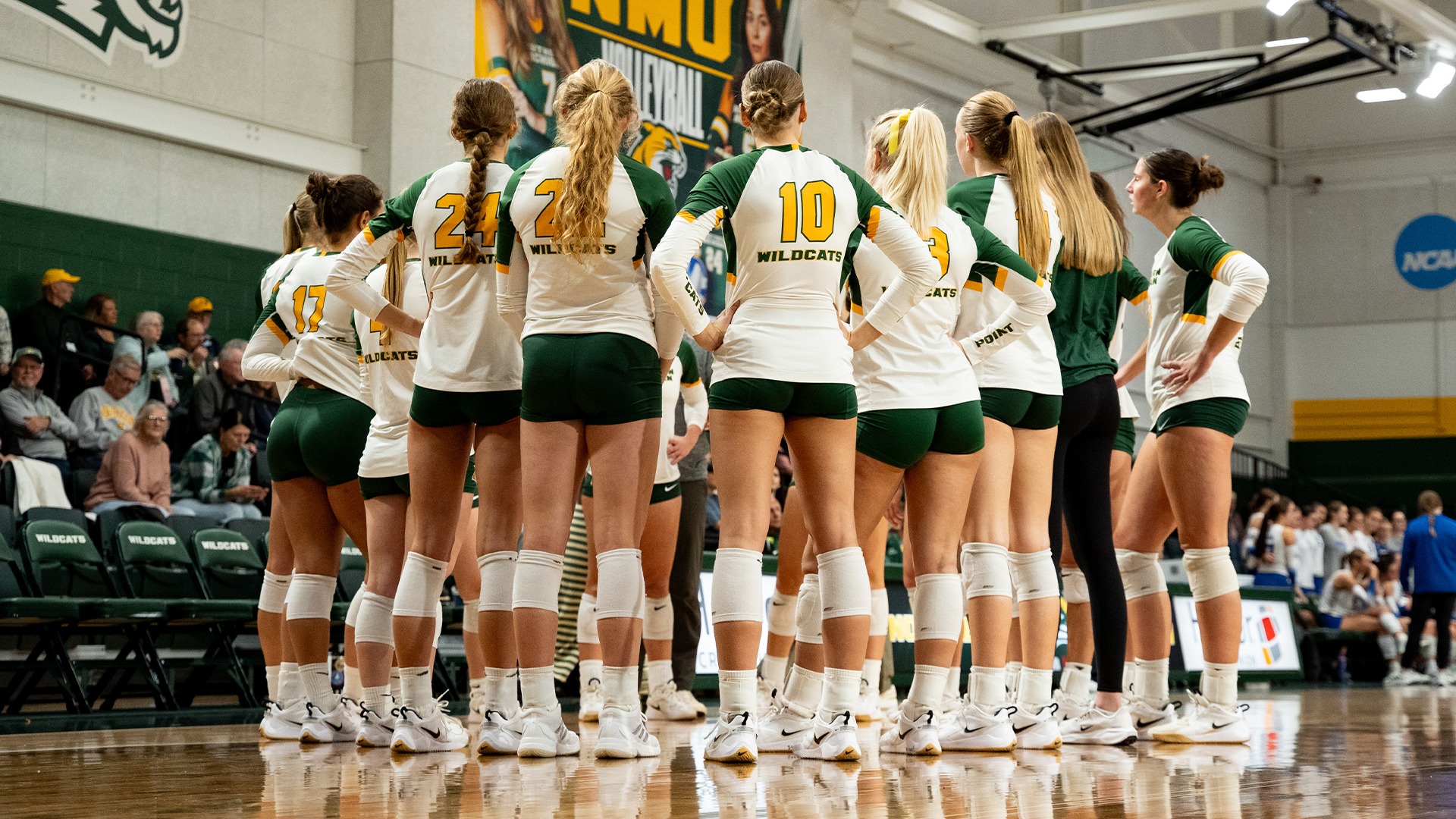 Volleyball team huddle