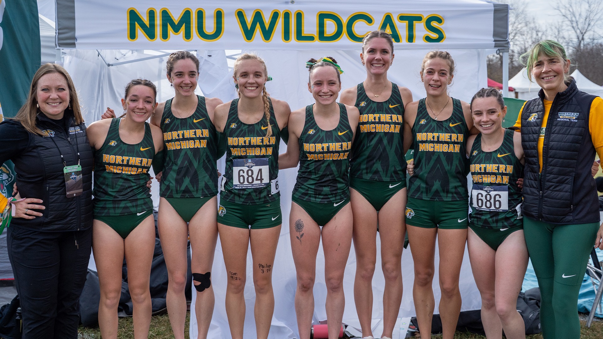 NMU Cross Country team at Nationals