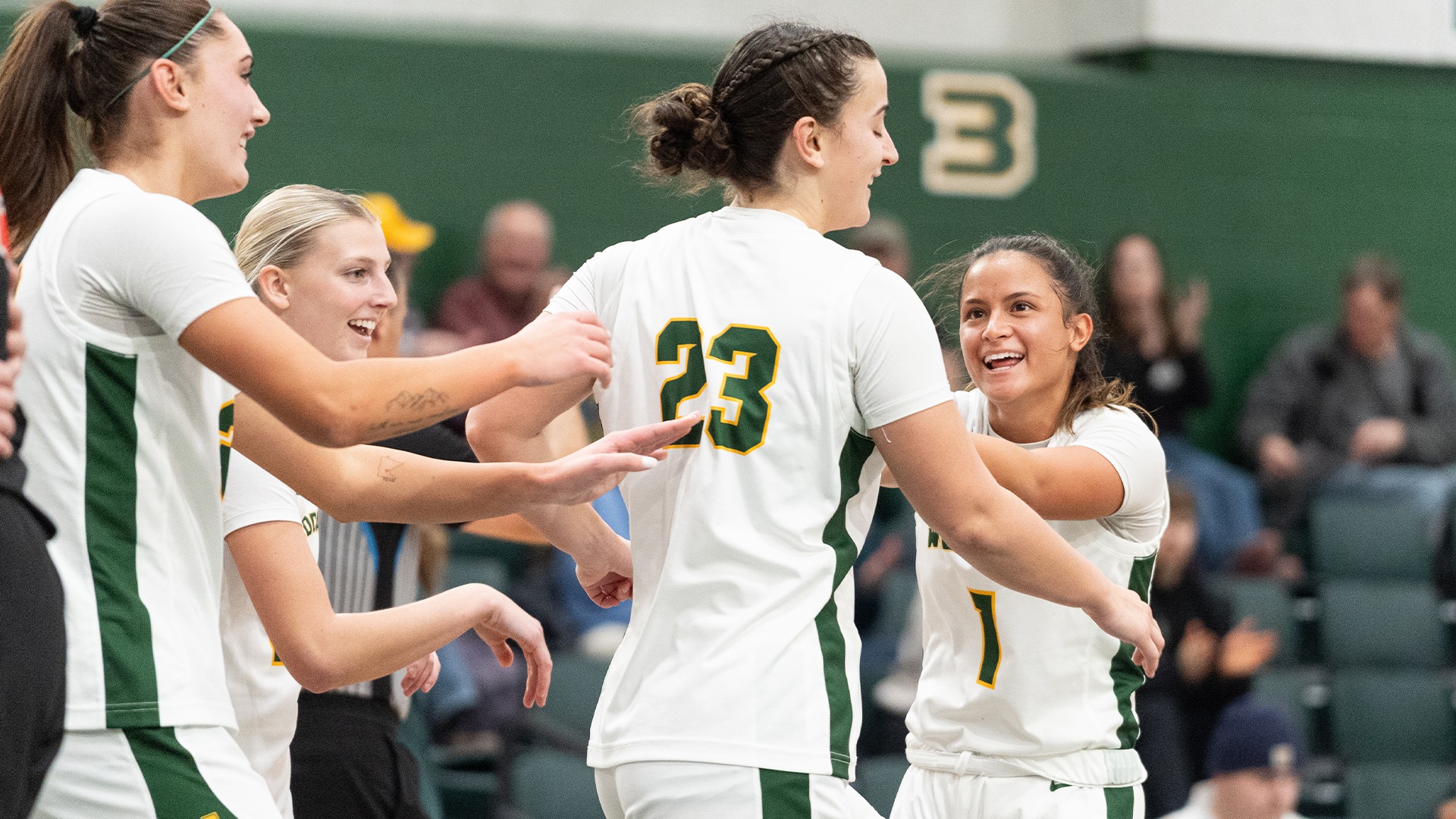 Northern celebrates Jacy Weisbrod after scoring