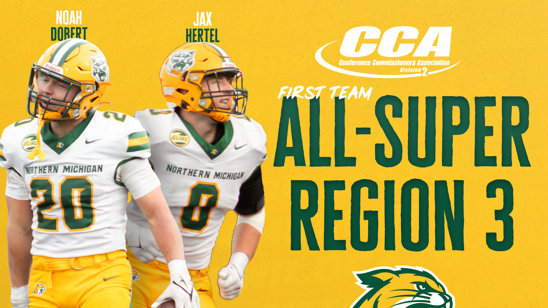 Noah Dobert and Jax Hertel named to D2CCA All-Region First Team