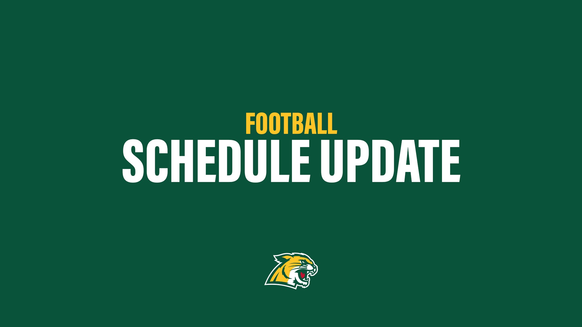 Football schedule update