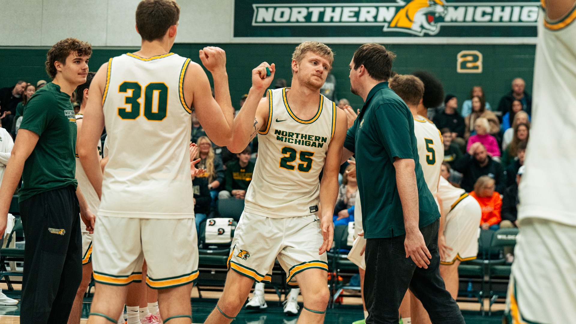 Dylan Kuehl and Ross Robertson during introductions