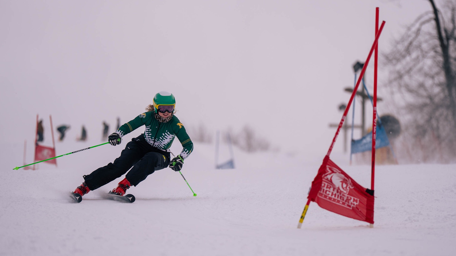 Alpine Skiier at Practice
