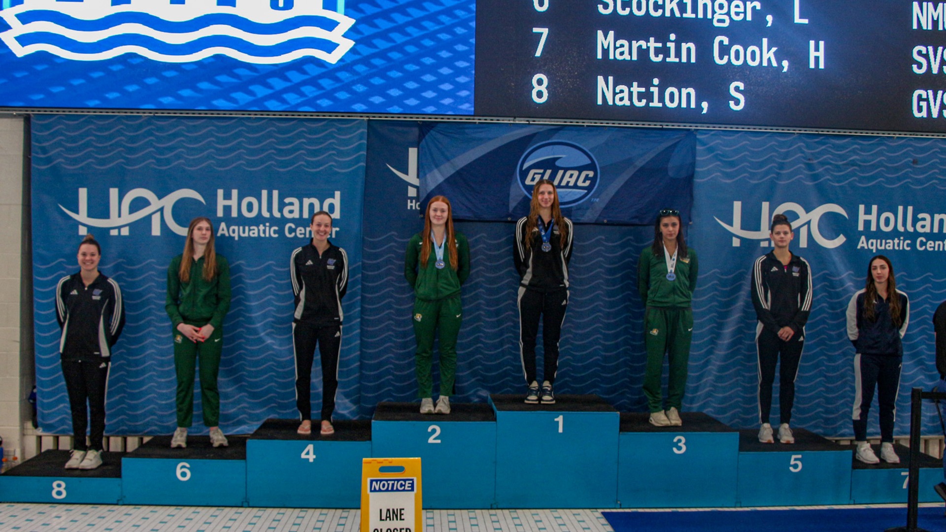 Women's 100 Back Podium - Pierce, Casas, Stockinger