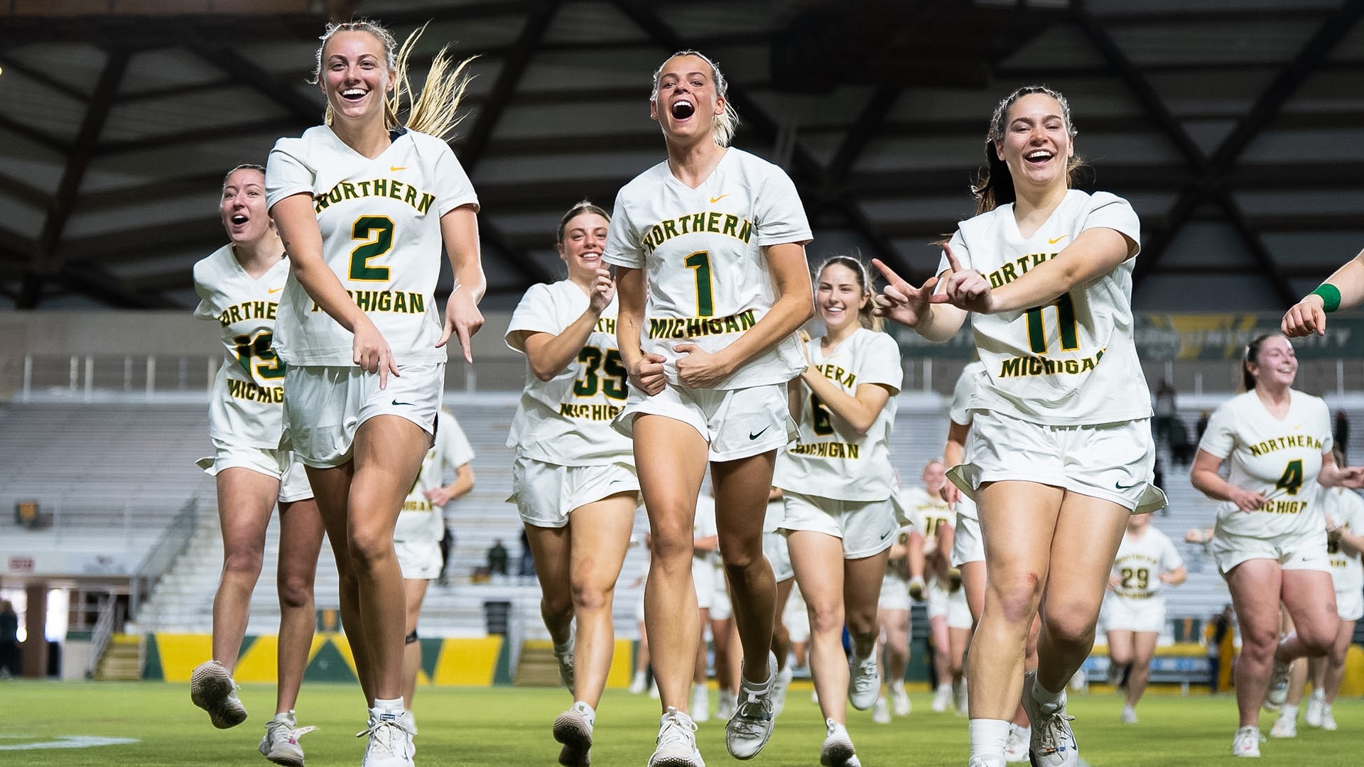 Natalie Thomas, Josie Lakosky, and Sophie Langsdale celebrating 