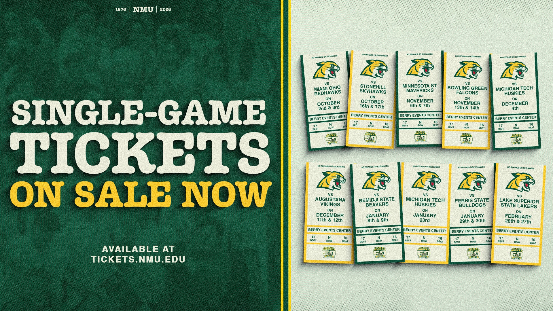 Hockey single-game tickets on sale