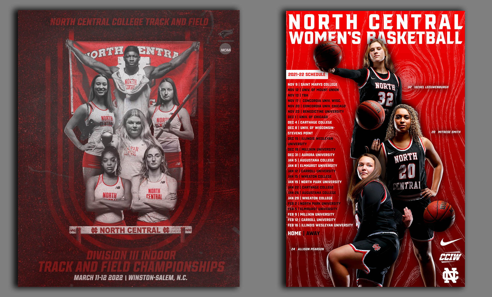 Sports Information Honored in CSC's Design Contest - North Central College  Athletics