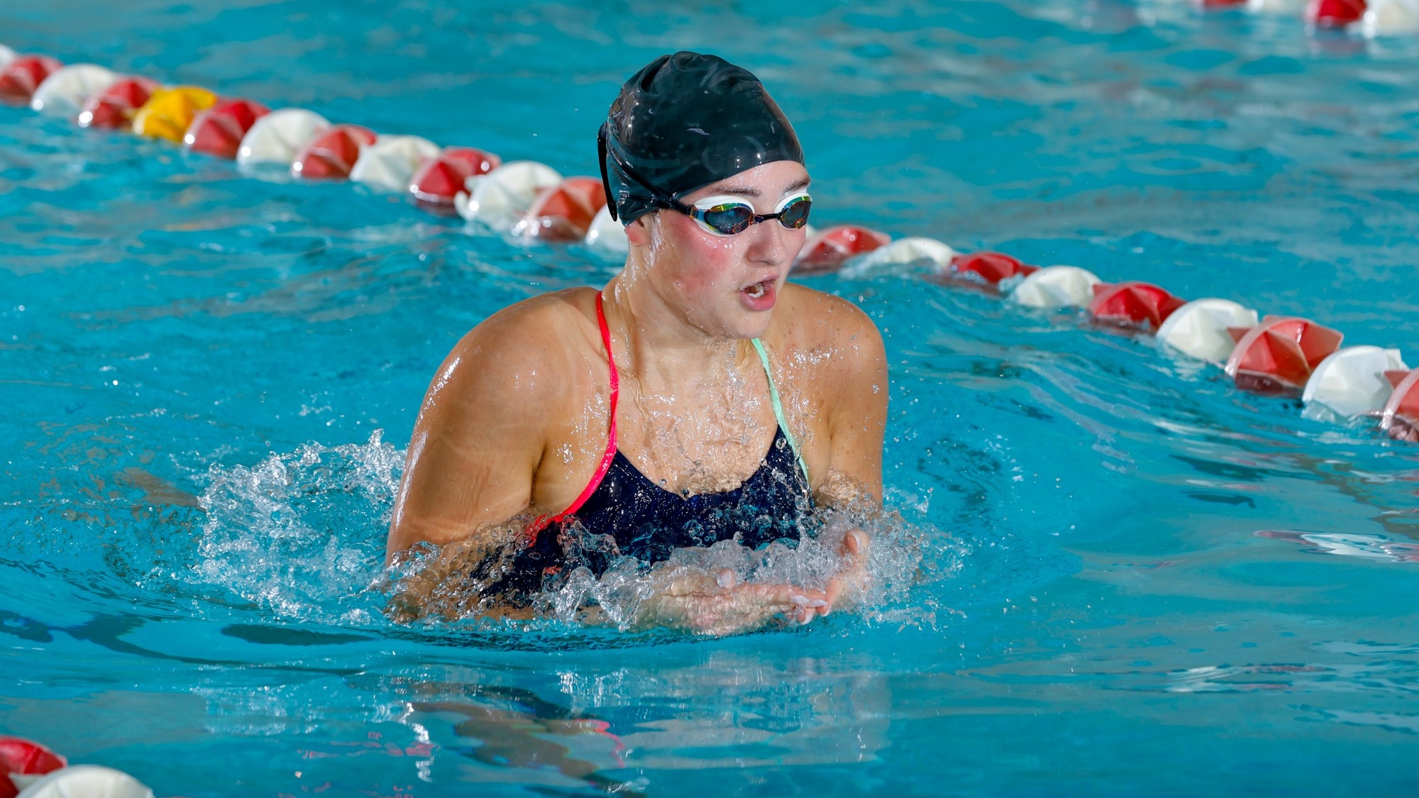 Abigael Sheldon swims