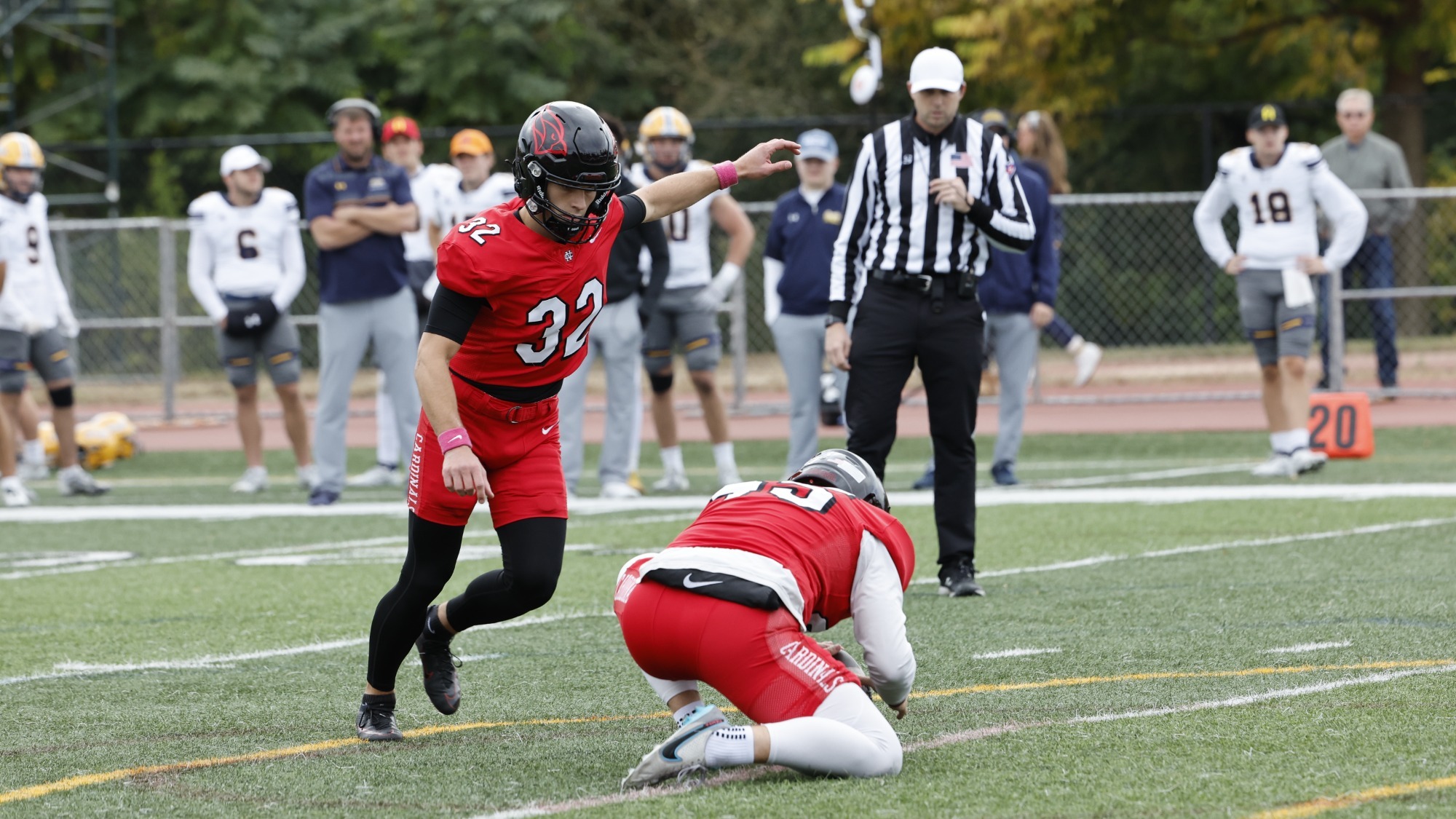 Aidan Ellison attempting a field goal