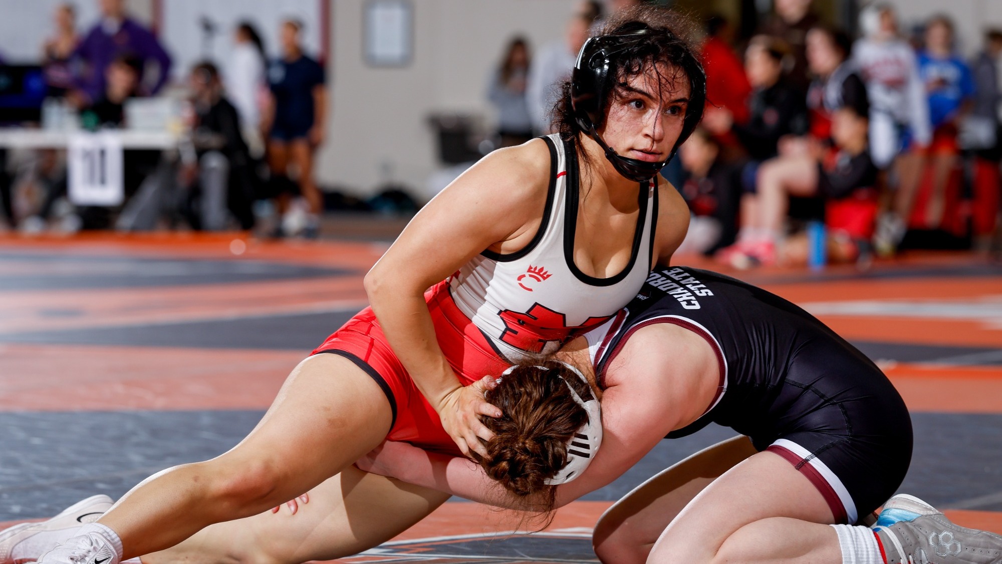 Sara Sterner holds off opponent at NCC Invite 2025