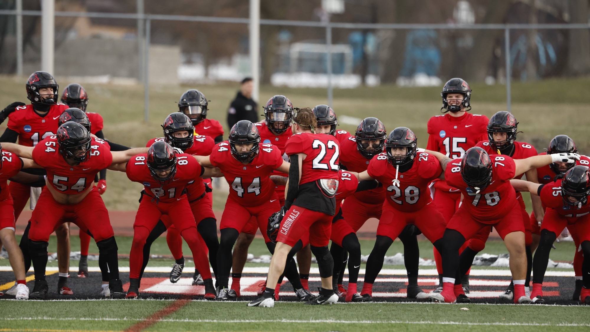Football getting hyped before the semifinals