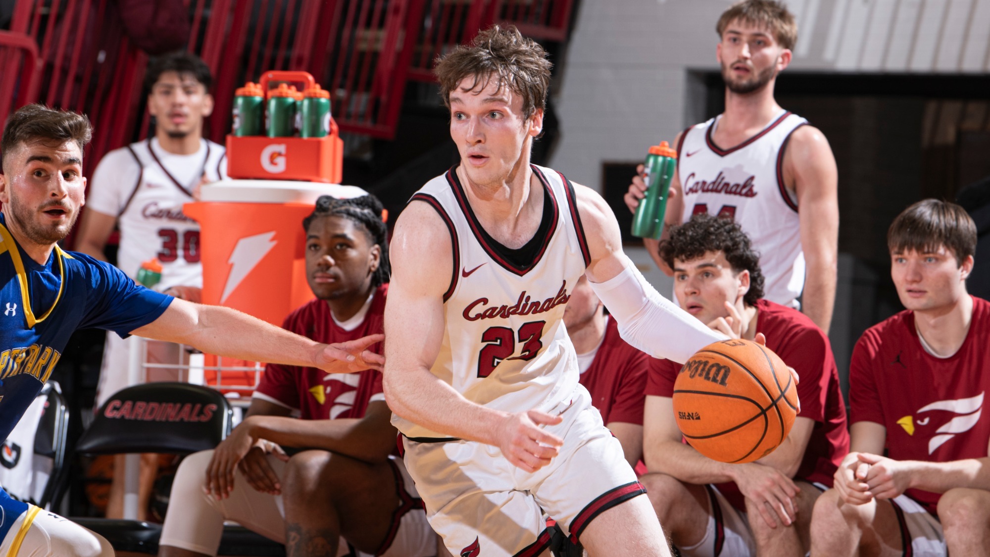 Sean Molloy beating a defender off the dribble
