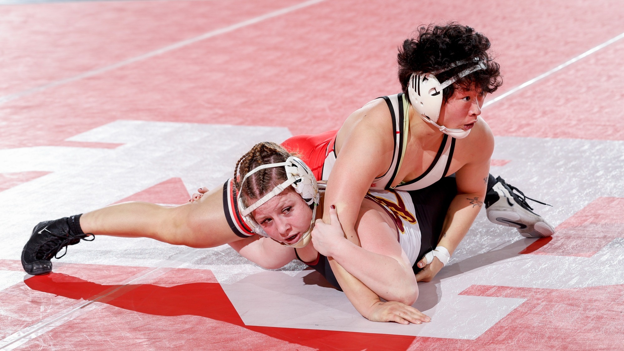 Yele Aycock gets control over opponent at NCC Invite