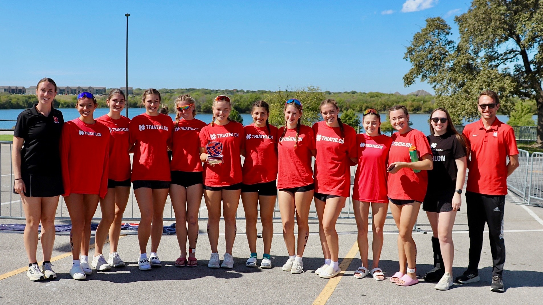The North Central College women's triathlon team at the 2026 USA Triathlon West Regional Qualifier on Oct. 18, 2026.
