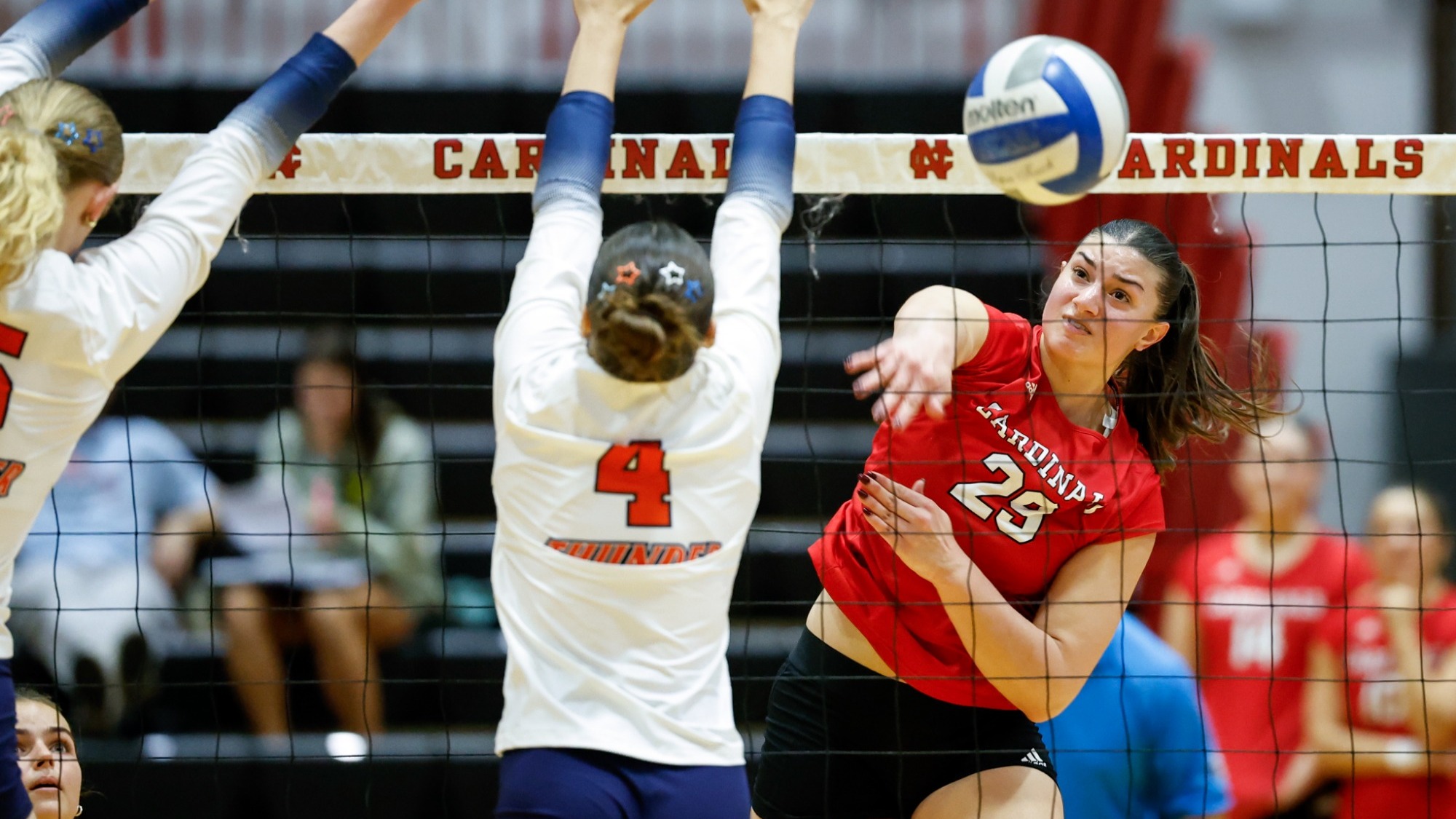Abby Buban attacking vs Wheaton