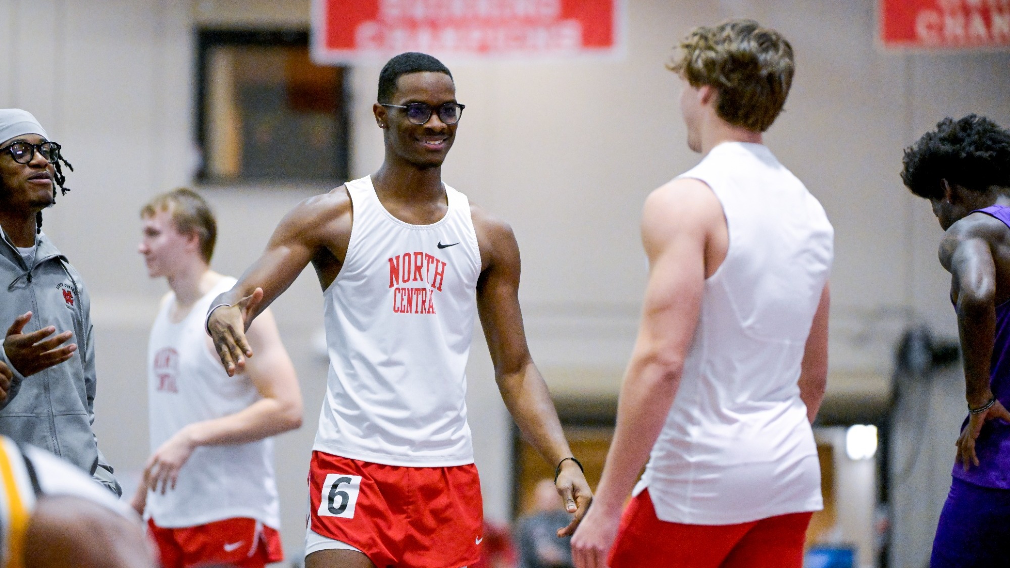 Randy Reed Aiden Fladeland high five post race