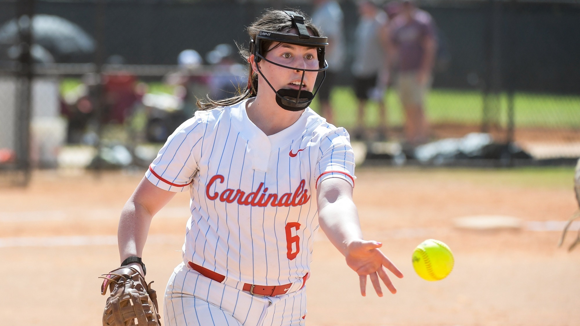 Sam Schilf pitches the ball