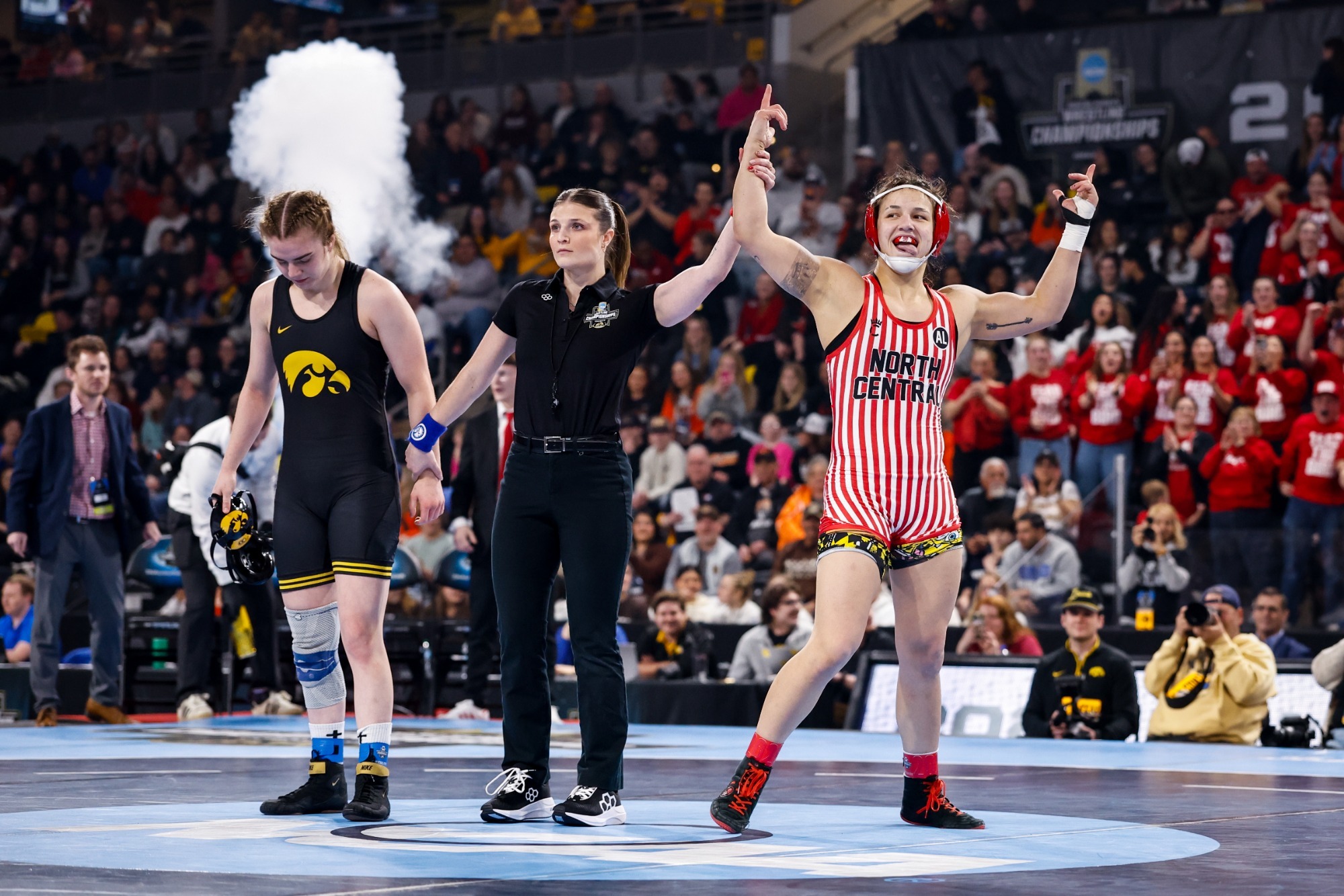 Bella Mir Arm Raise in NCAA Championship Match