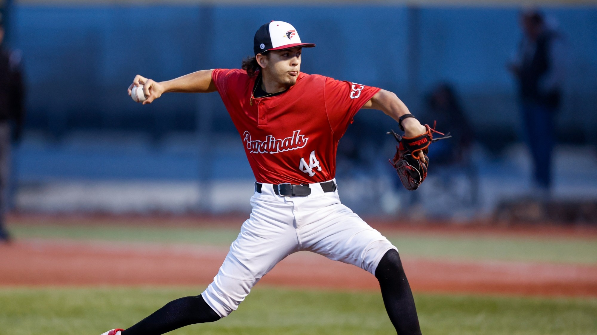 Camden Loomis throwing a changeup vs Calvin