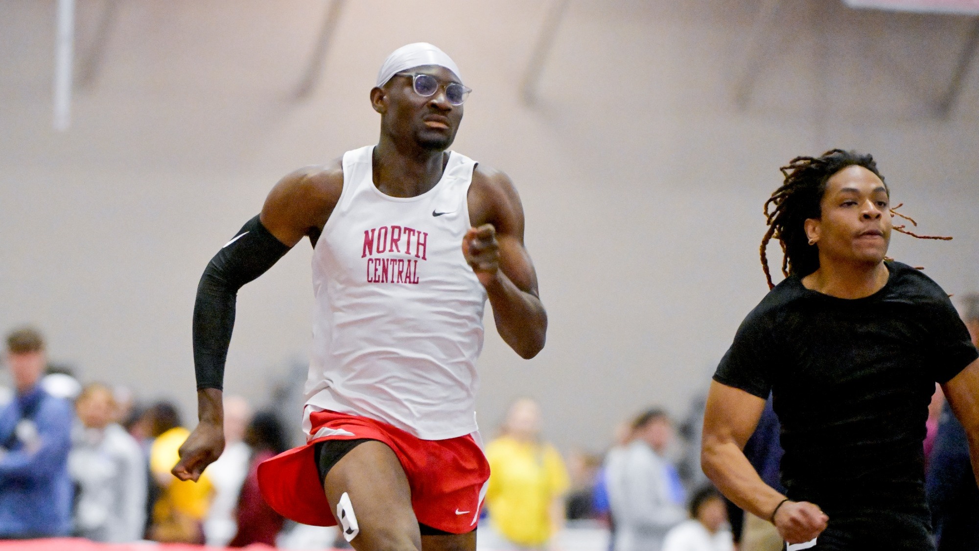 Daniel Nwatu sprinting at the NCC Invite 