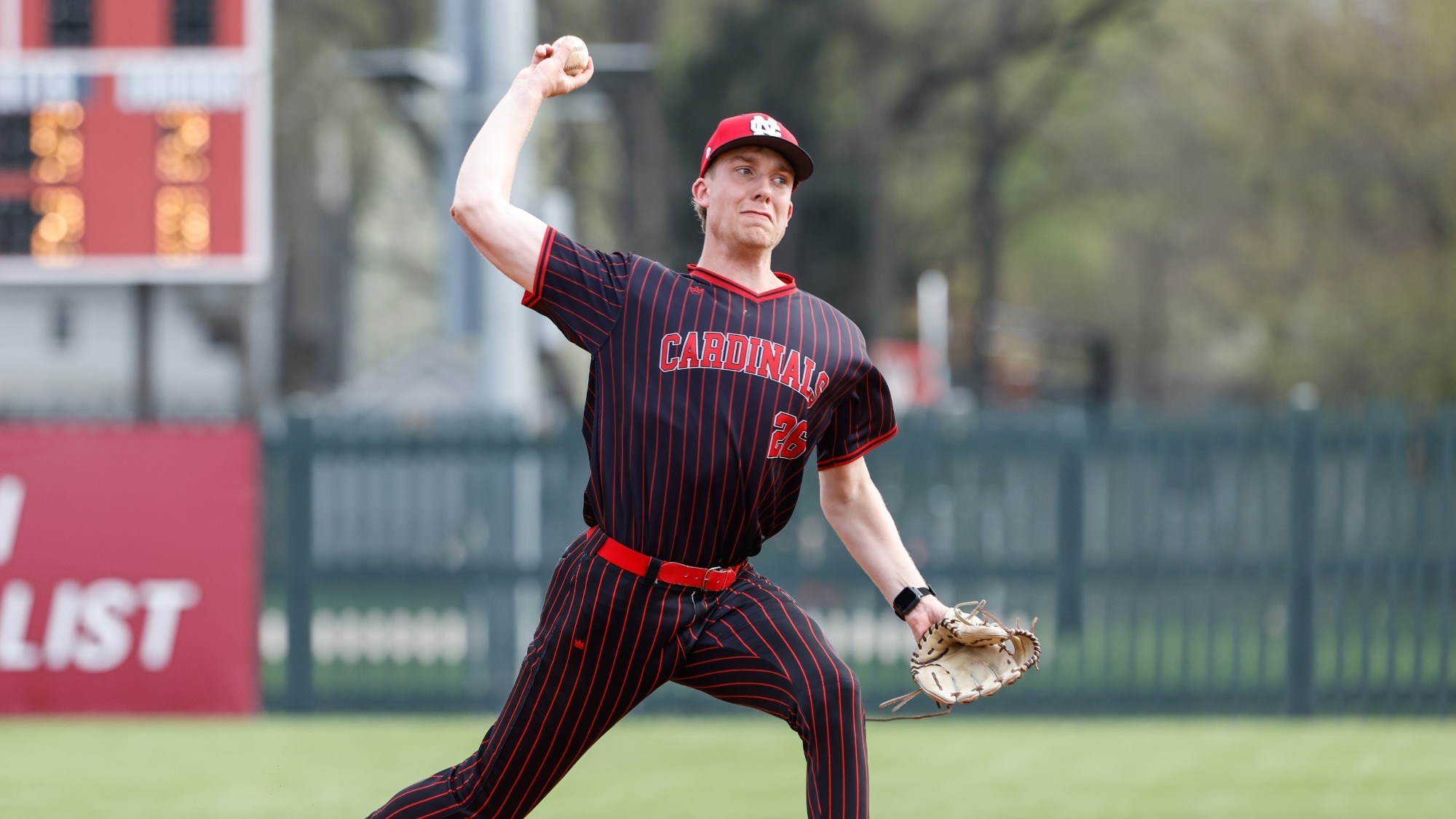 Jim Shortall pitching against North Park