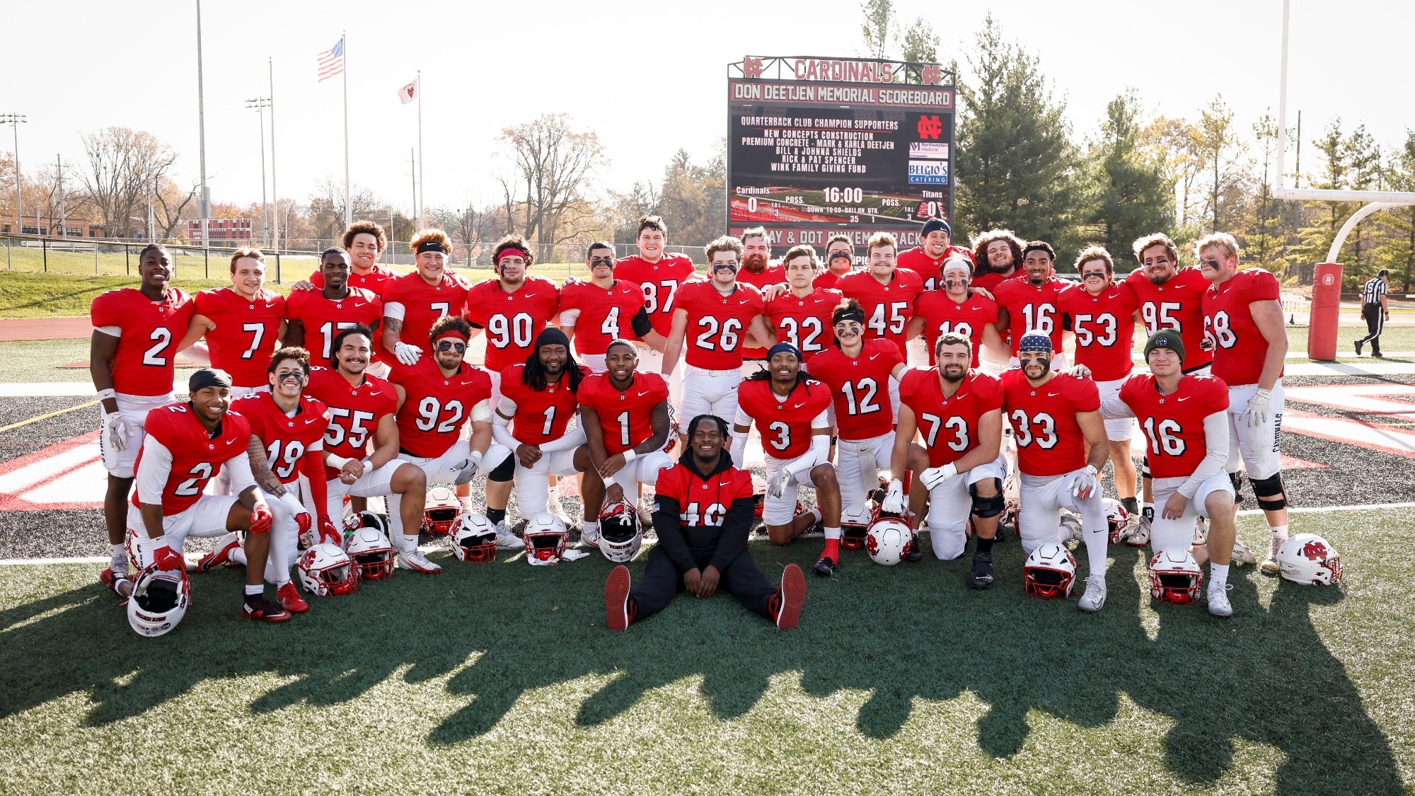 The 2025 North Central Football senior class posing for a photo