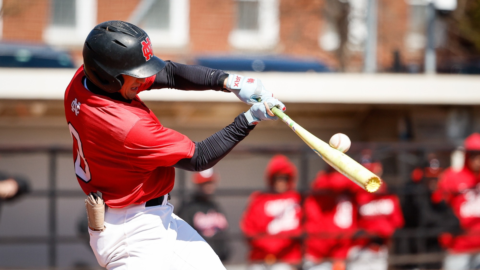 Parker Wyatt hitting the baseball vs Calvin