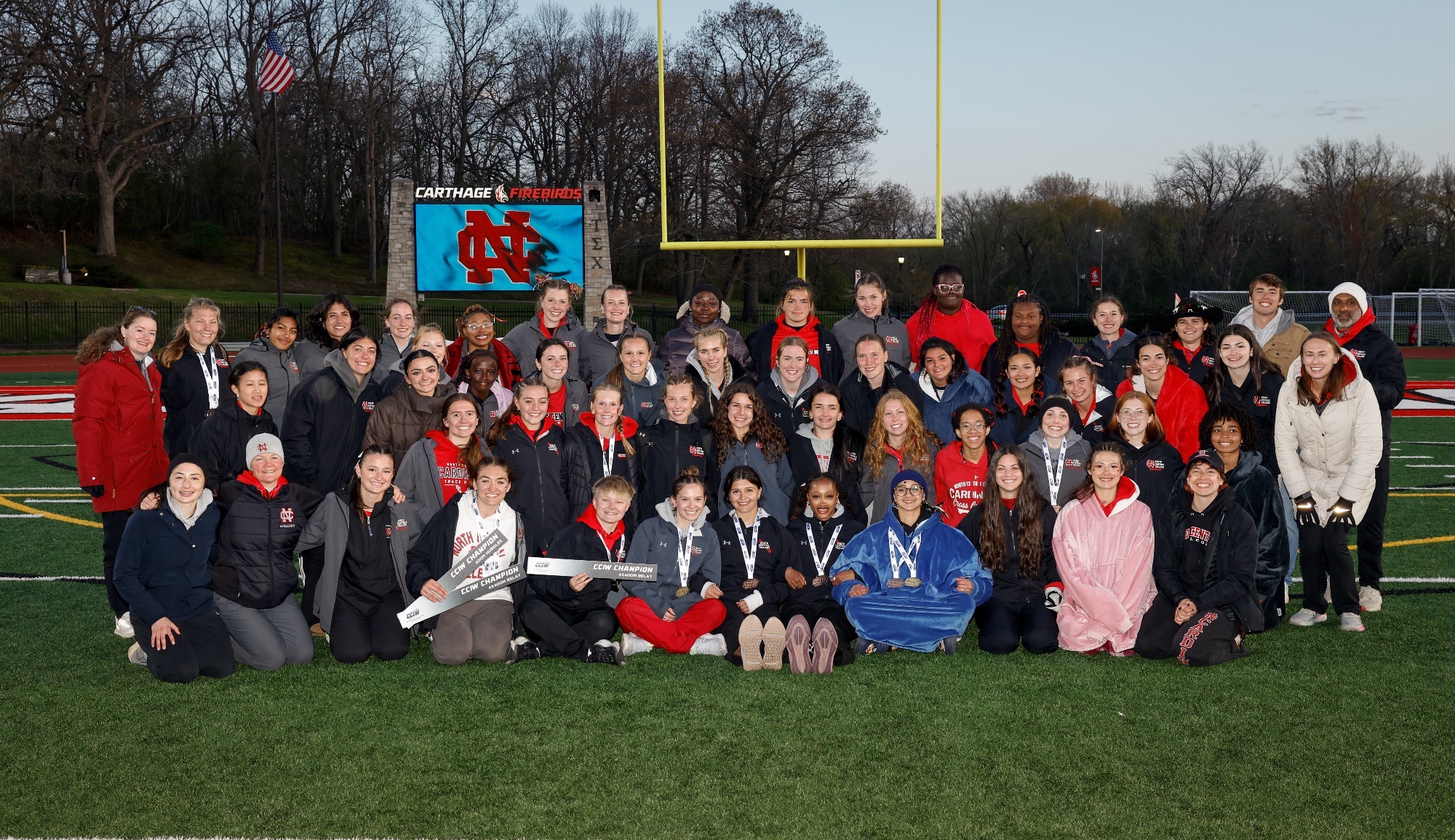Women's Track and Field Team Photo At 2026 CCIW Championships 