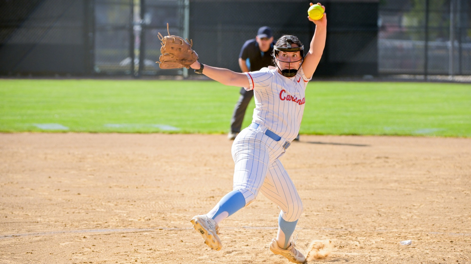 Sam Schilf pitching vs Millikin