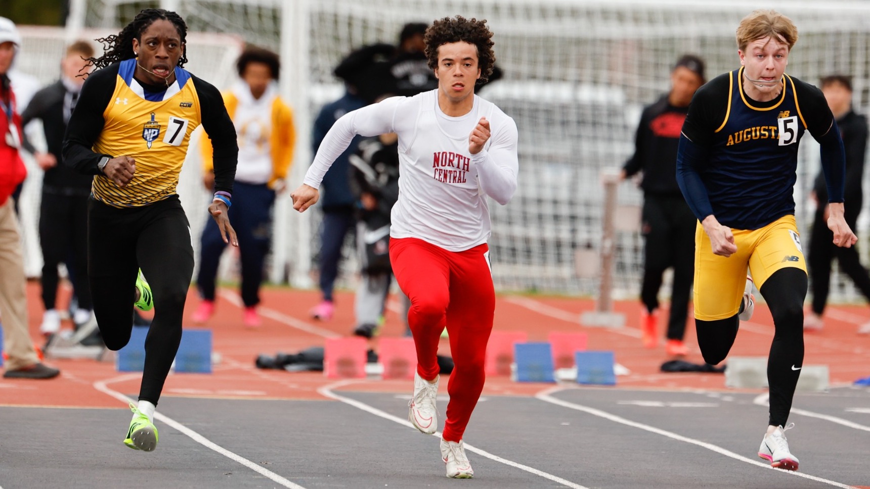 Alexander Knight races down the 200m homestretch at CCIW Championships