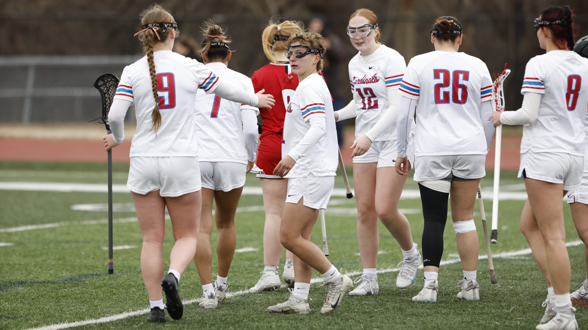 North Central College women's lacrosse playing during the 2026 season against Carthage College on April 11th.