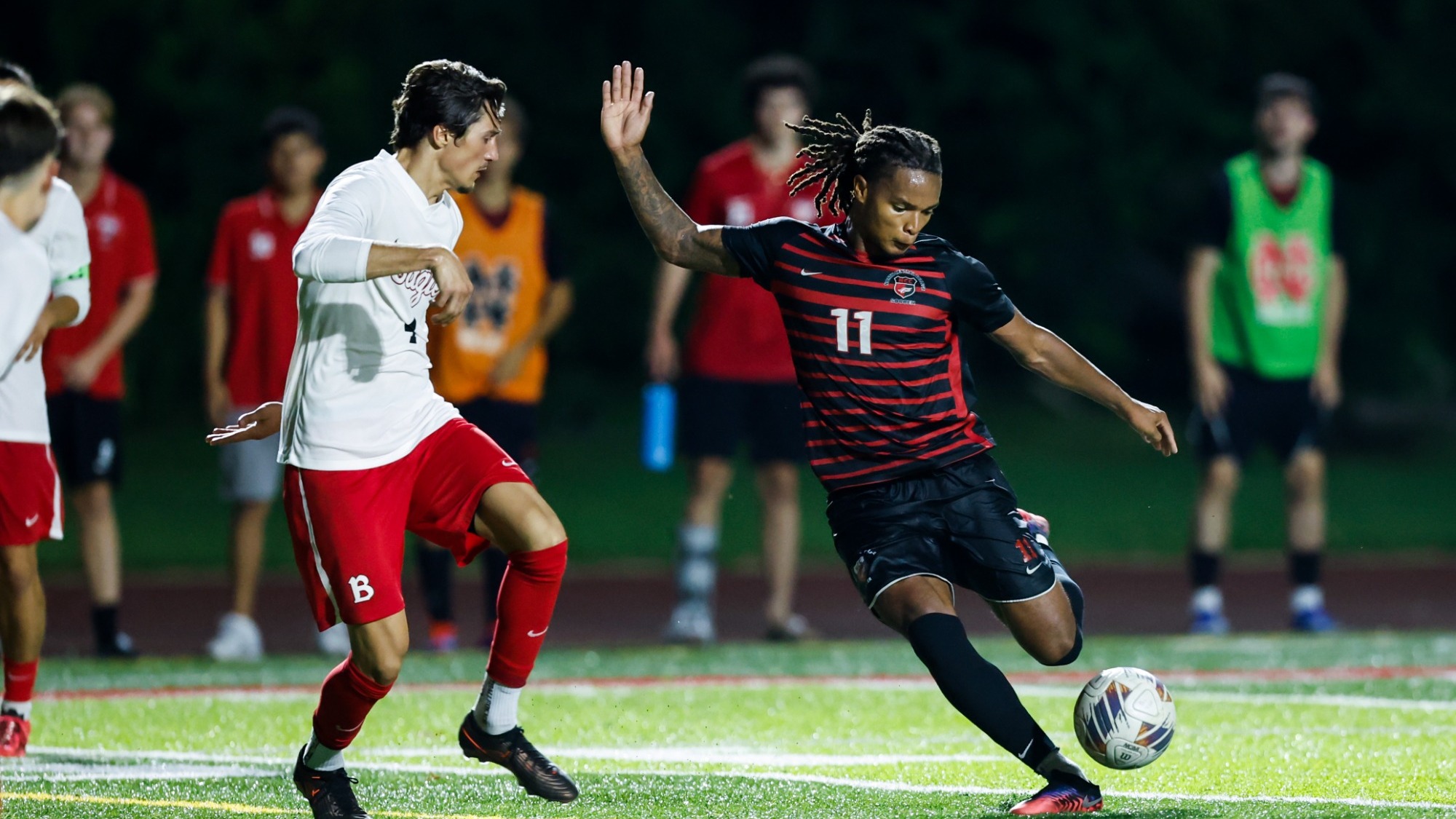 Joseph Sargent taking a shot against Benedictine University on Sep. 3, 2026.