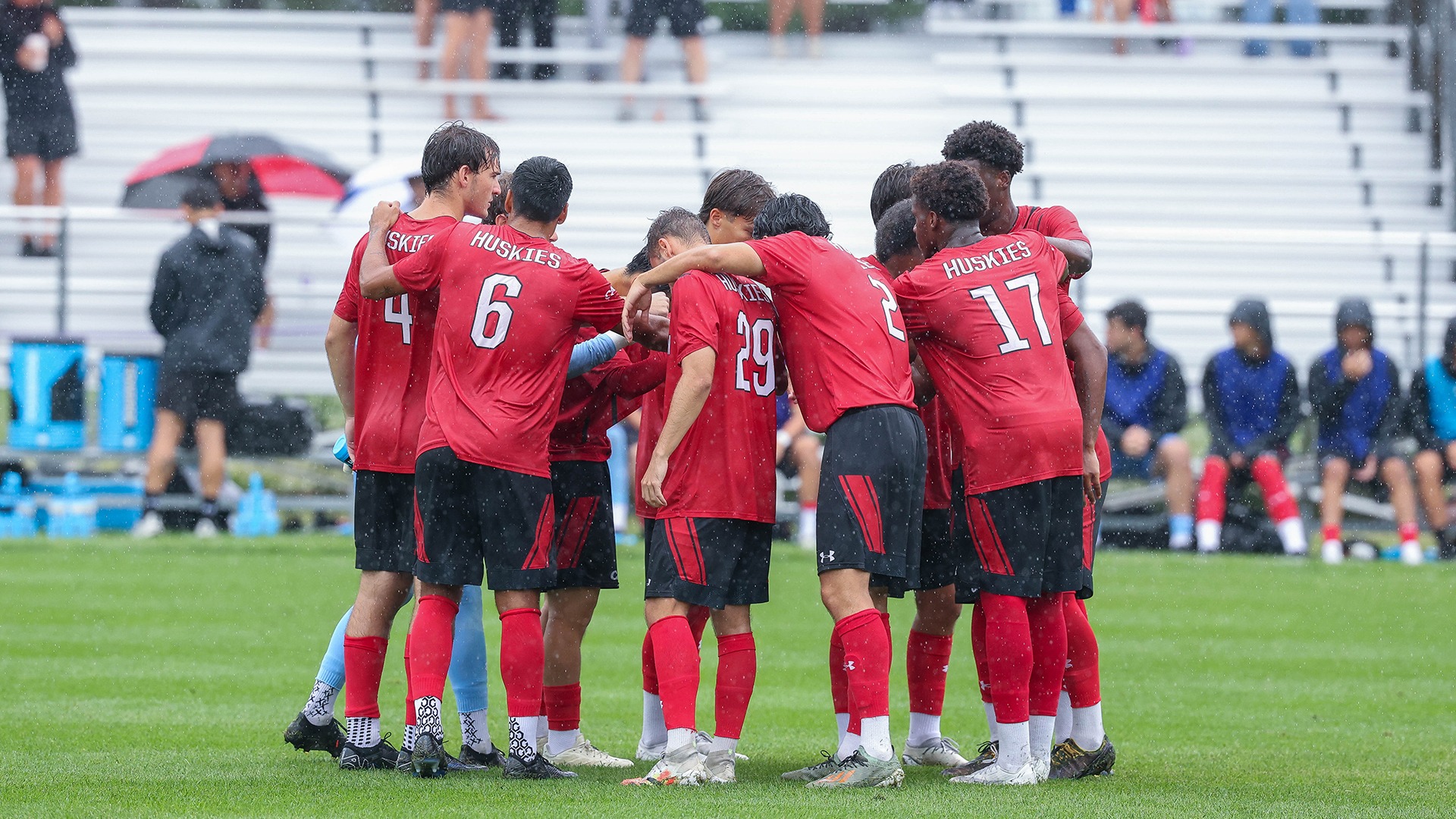 Men's Soccer Huddle