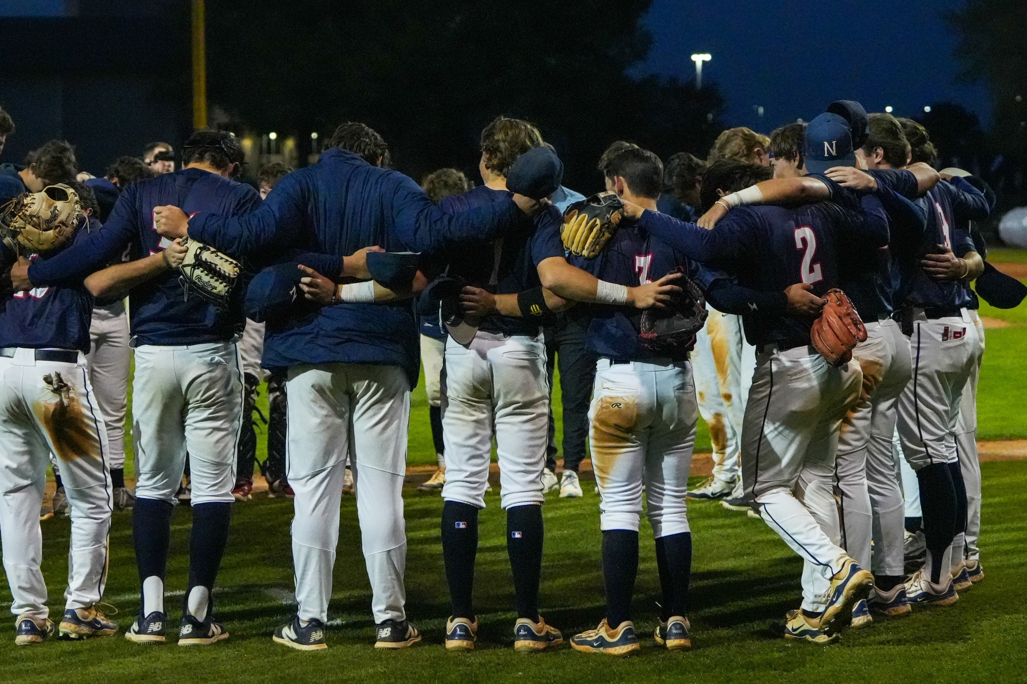 Baseball huddle