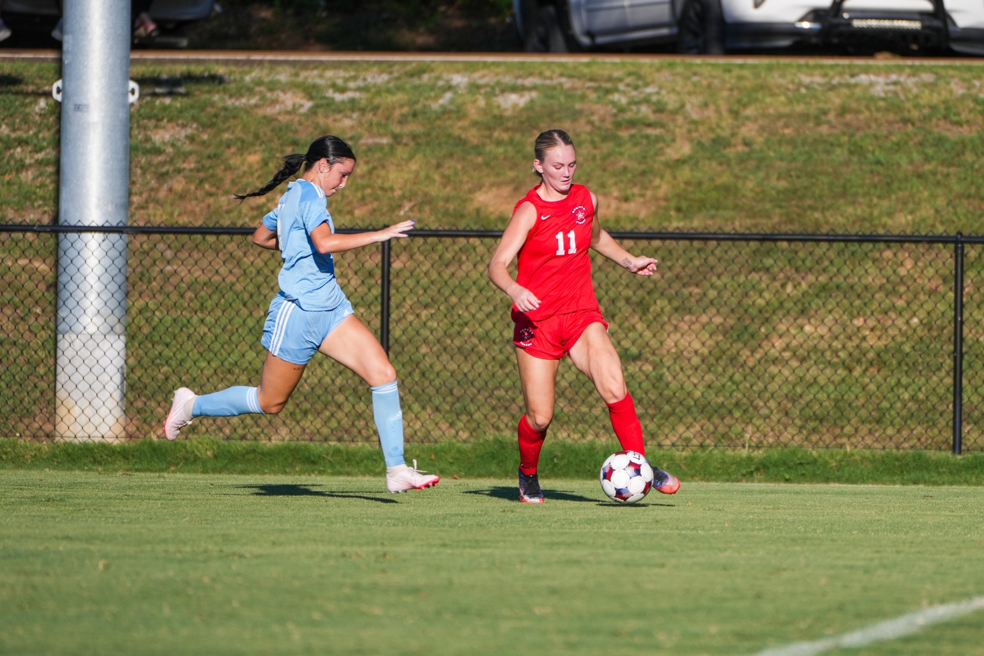 Olivia Miller dribbles the ball against Co-Lin